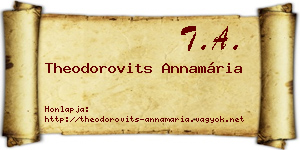 Theodorovits Annamária névjegykártya