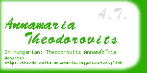 annamaria theodorovits business card